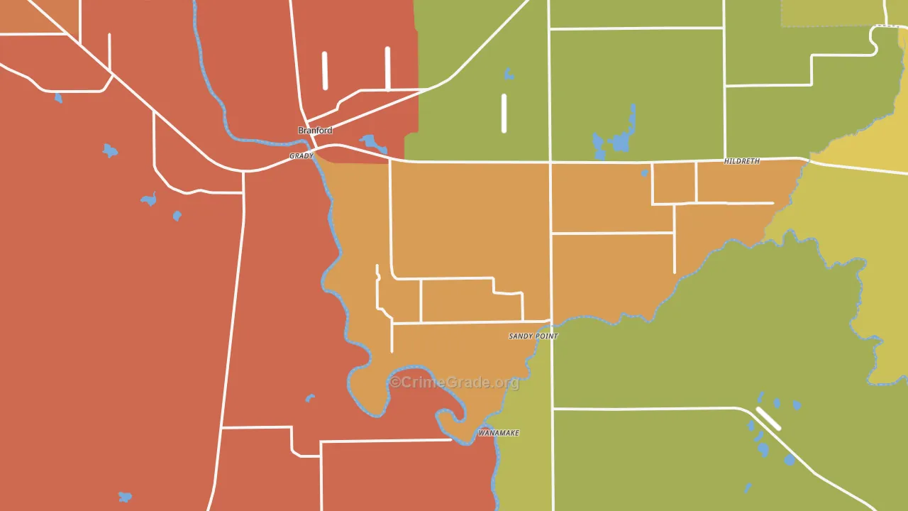 32008, FL Map of Drug-Related Crime Rates