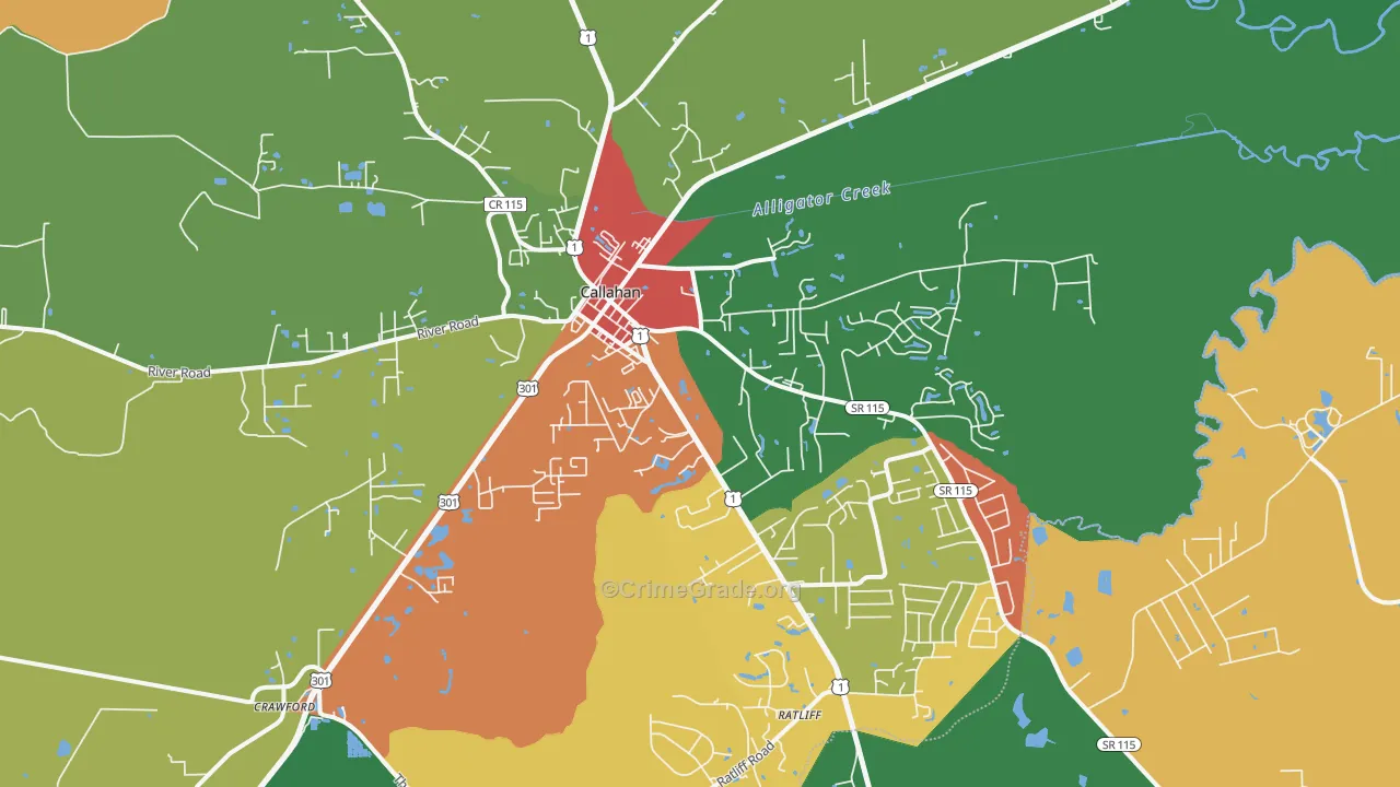 32011, FL Map of Drug-Related Crime Rates