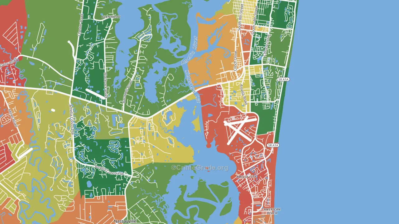 32034, FL Map of Drug-Related Crime Rates