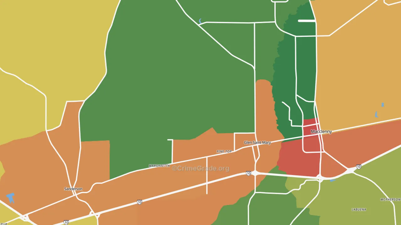32040, FL Map of Drug-Related Crime Rates