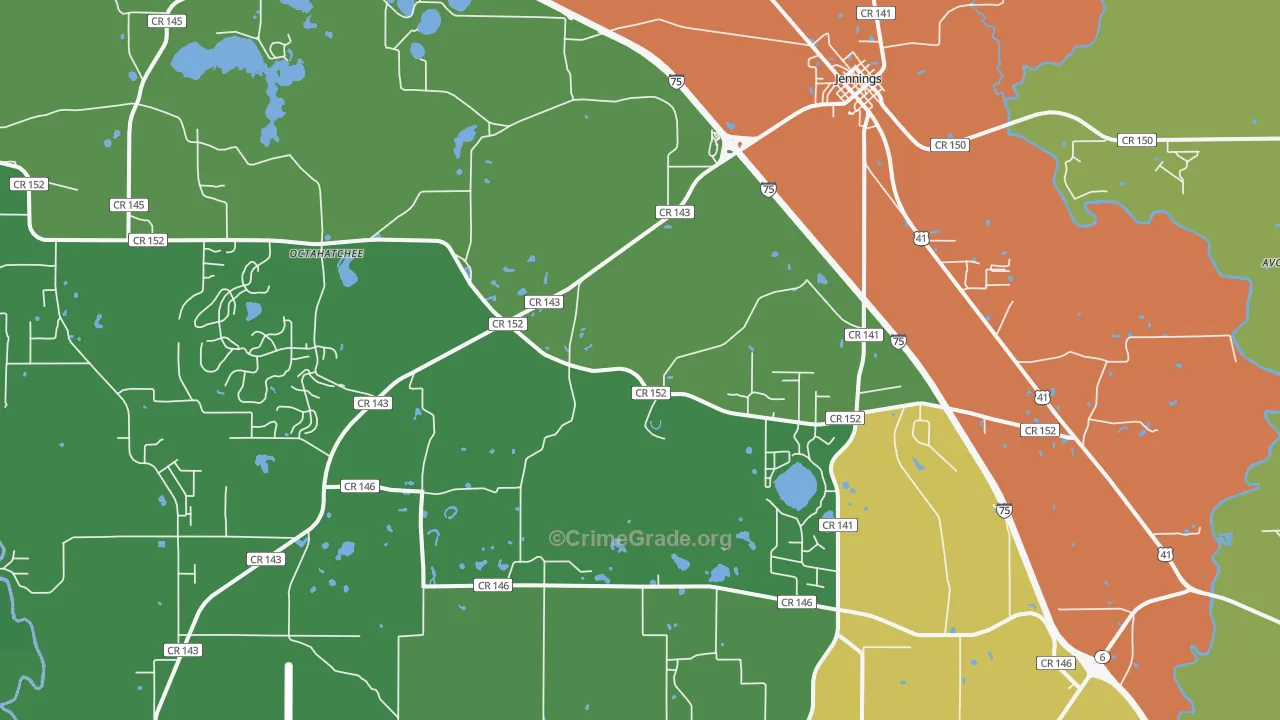 32053, FL Map of Drug-Related Crime Rates