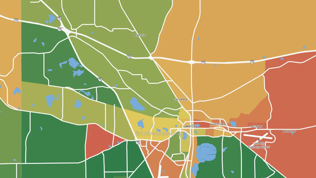 32055, FL Map of Drug-Related Crime Rates