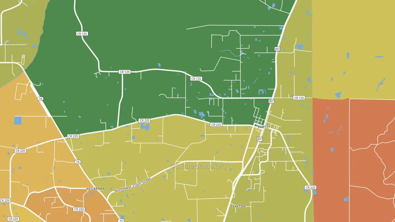 32058, FL Map of Drug-Related Crime Rates