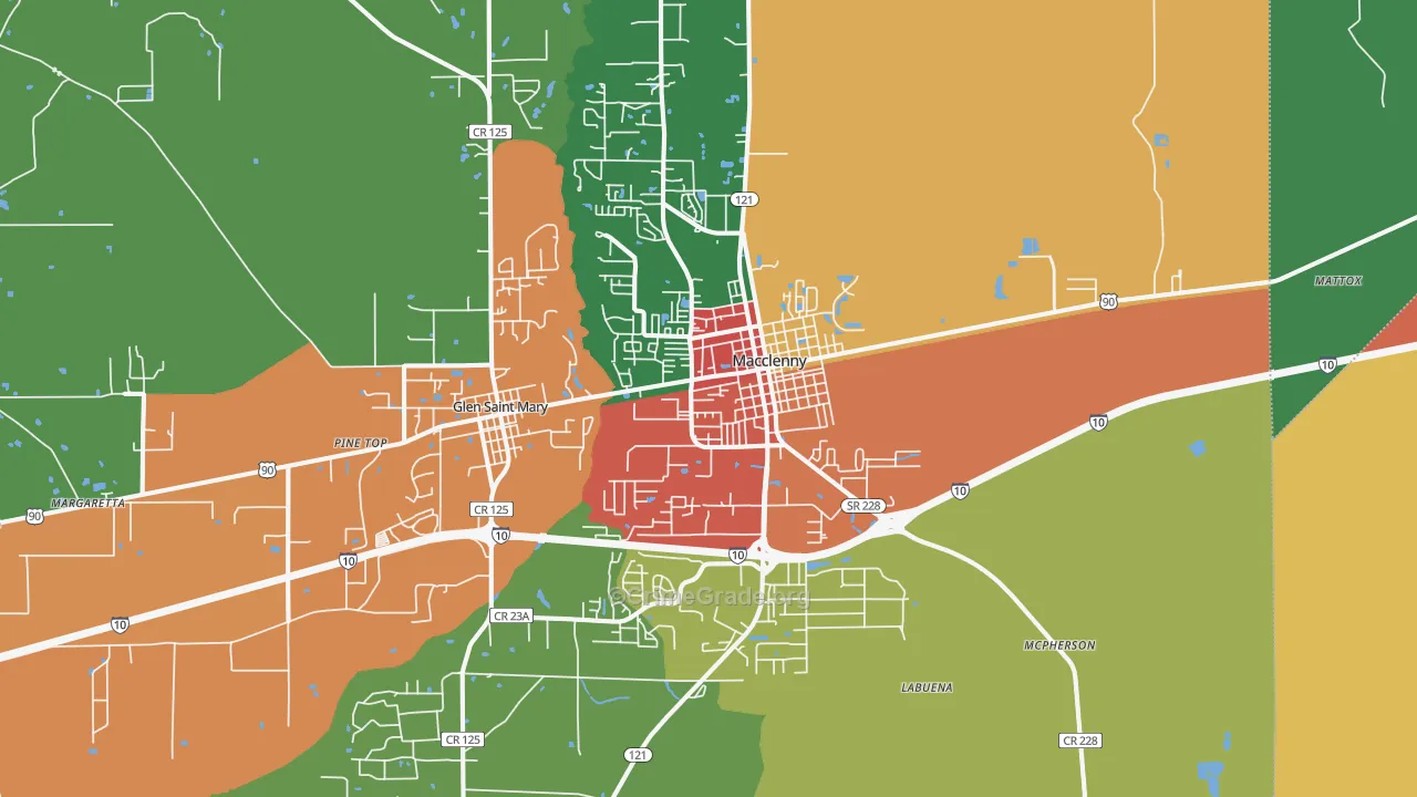 32063, FL Map of Drug-Related Crime Rates