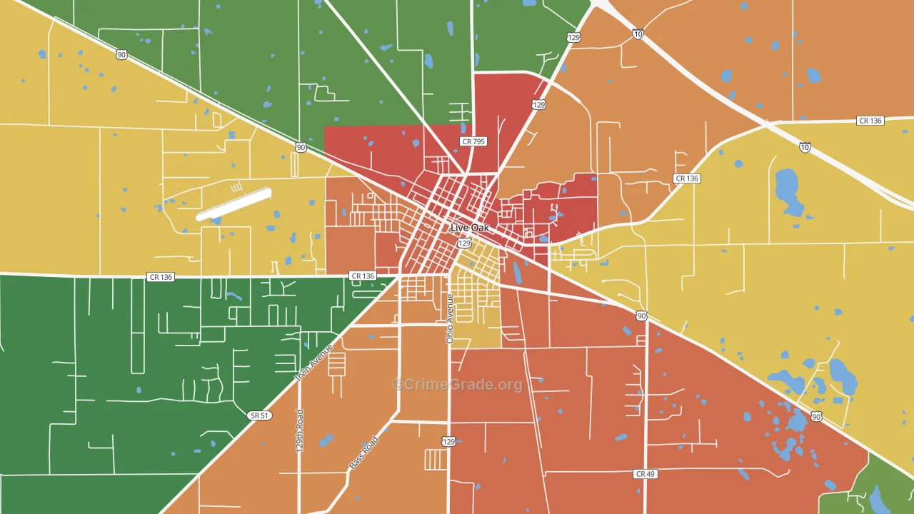 32064, FL Map of Drug-Related Crime Rates