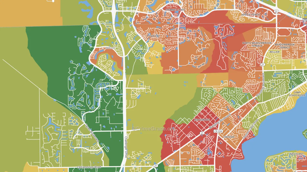 32065, FL Map of Drug-Related Crime Rates
