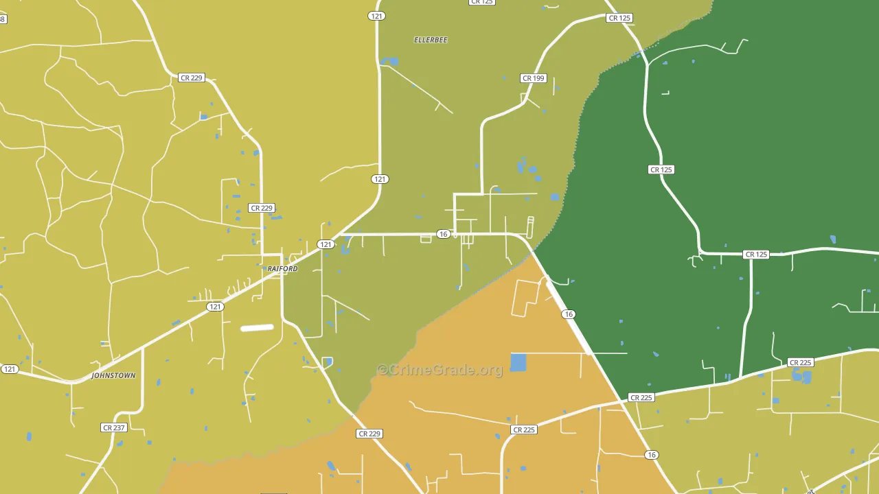 32083, FL Map of Drug-Related Crime Rates