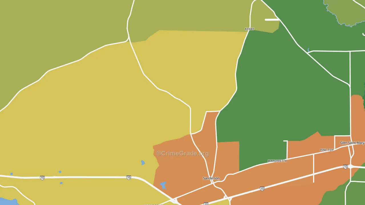 32087, FL Map of Drug-Related Crime Rates