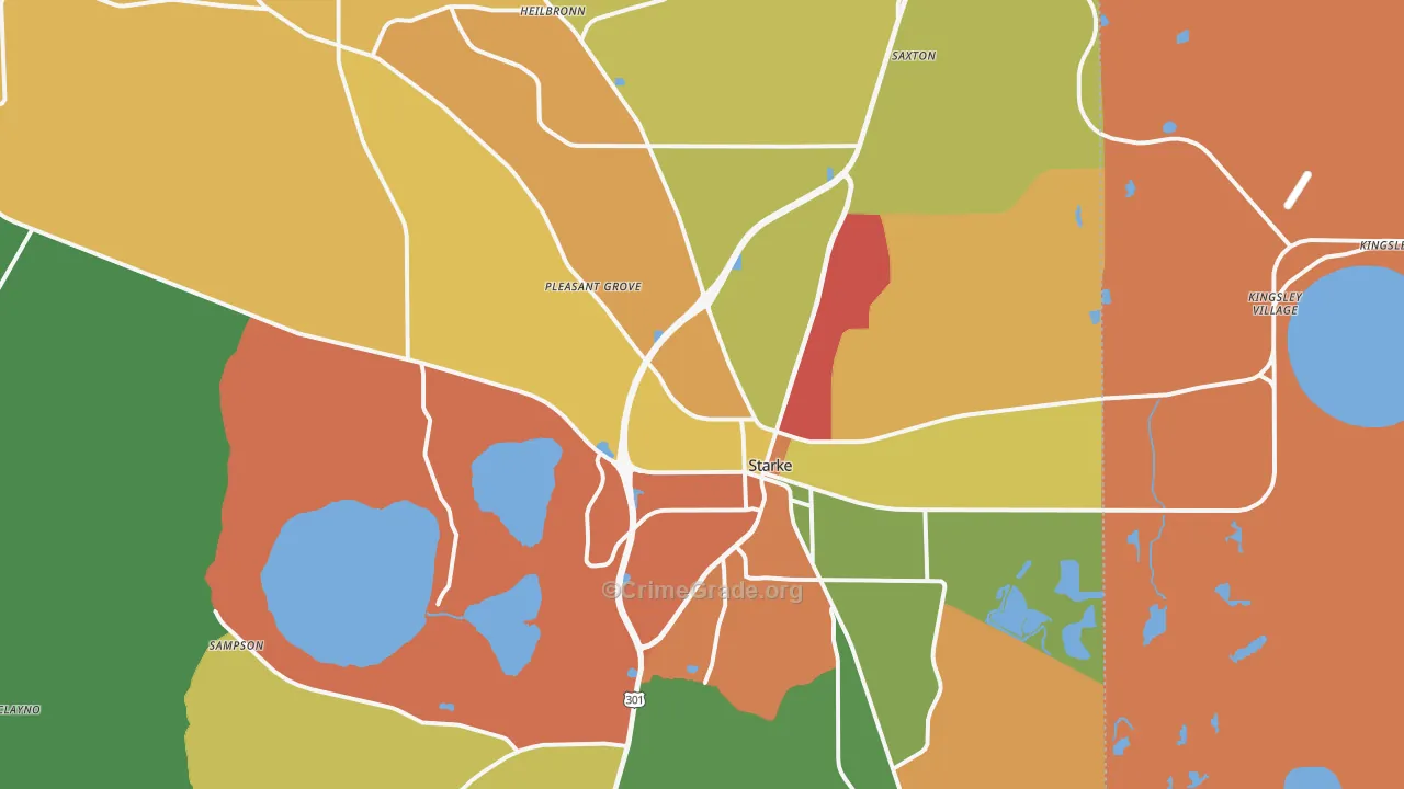 32091, FL Map of Drug-Related Crime Rates