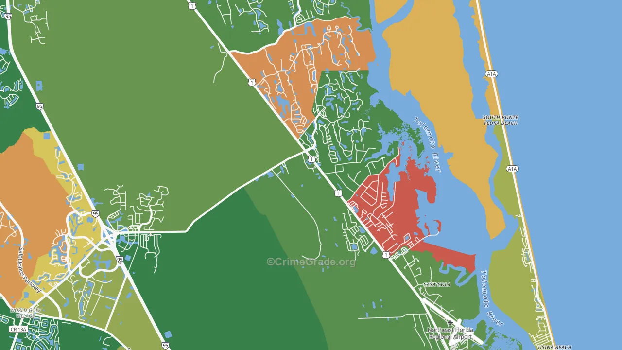 32095, FL Map of Drug-Related Crime Rates