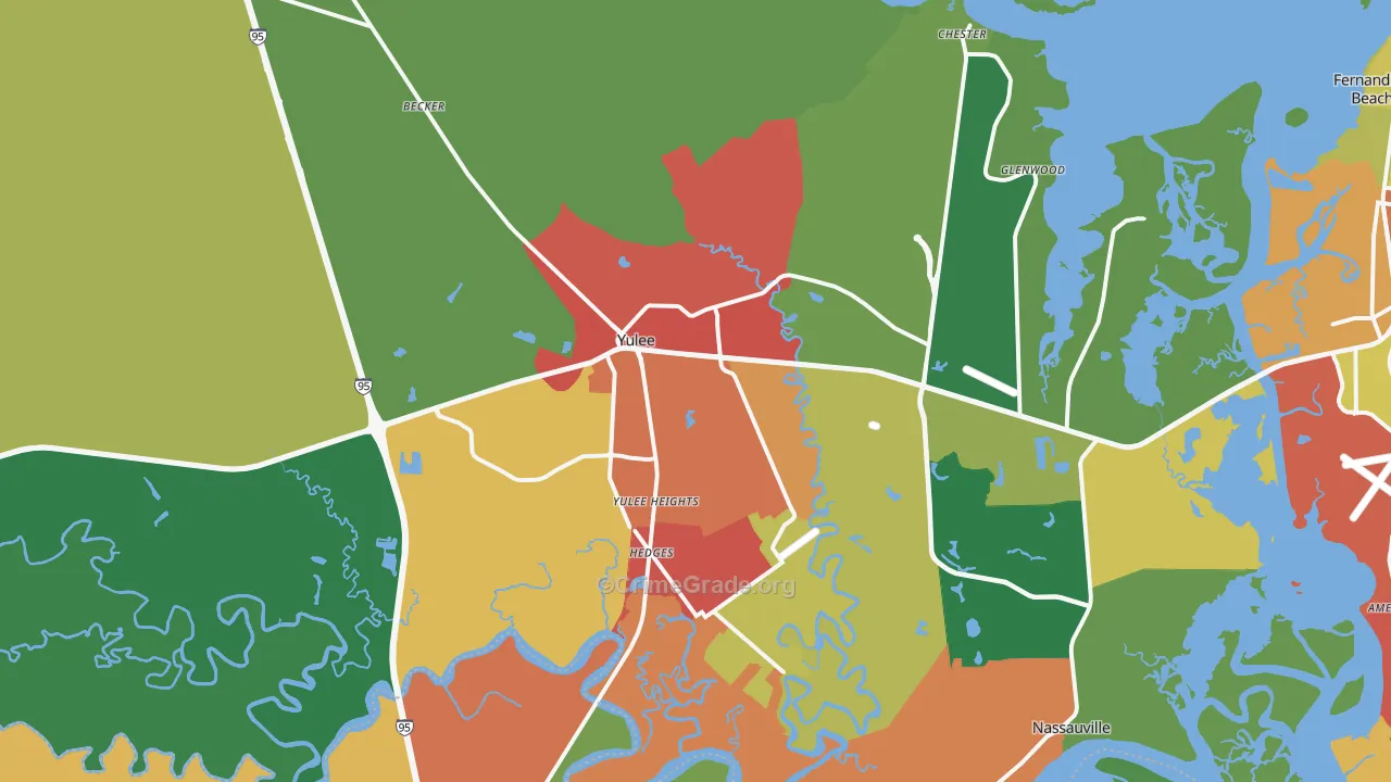 32097, FL Map of Drug-Related Crime Rates