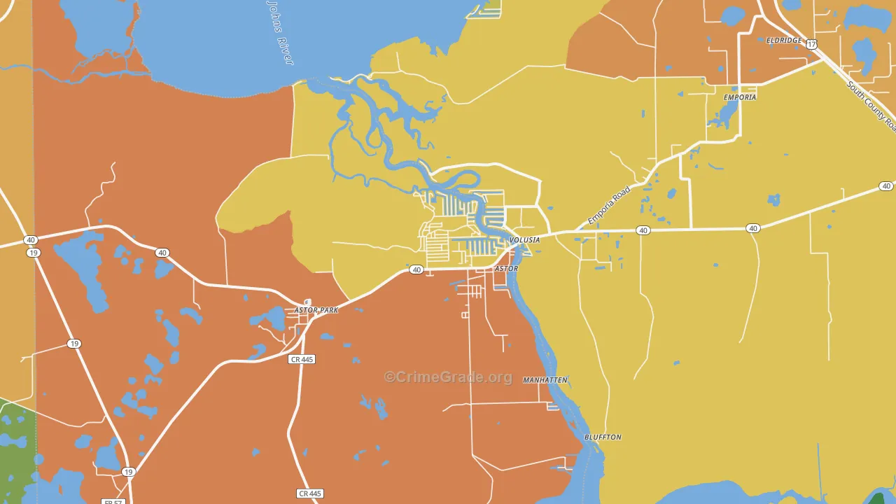 32102, FL Map of Drug-Related Crime Rates