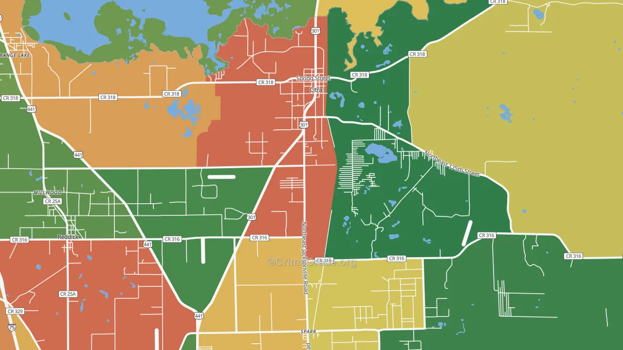 32113, FL Map of Drug-Related Crime Rates