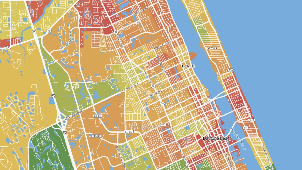 32117, FL Map of Drug-Related Crime Rates