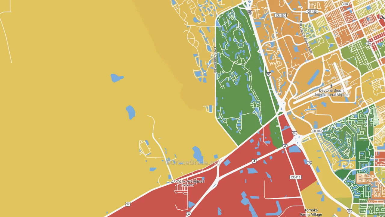 32124, FL Map of Drug-Related Crime Rates