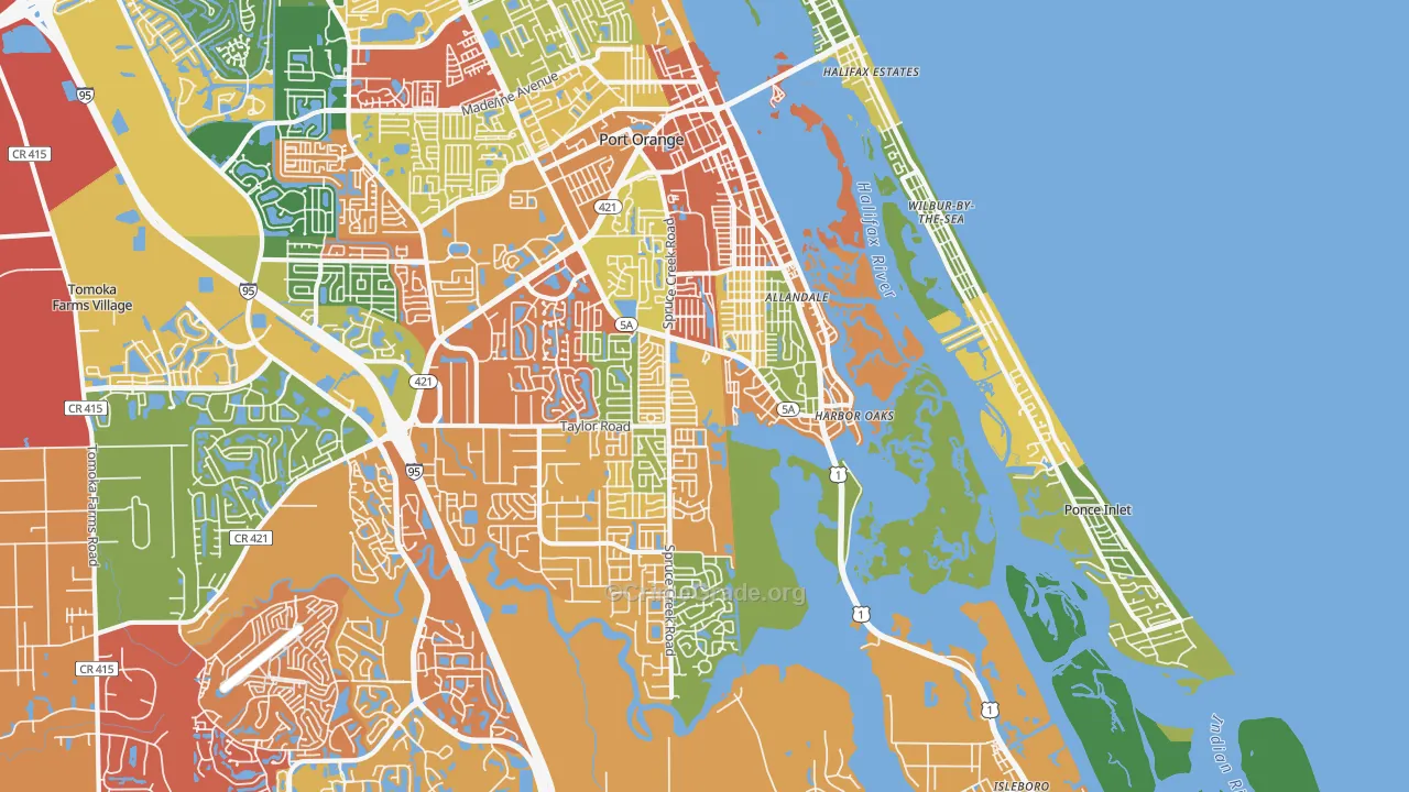 32127, FL Map of Drug-Related Crime Rates