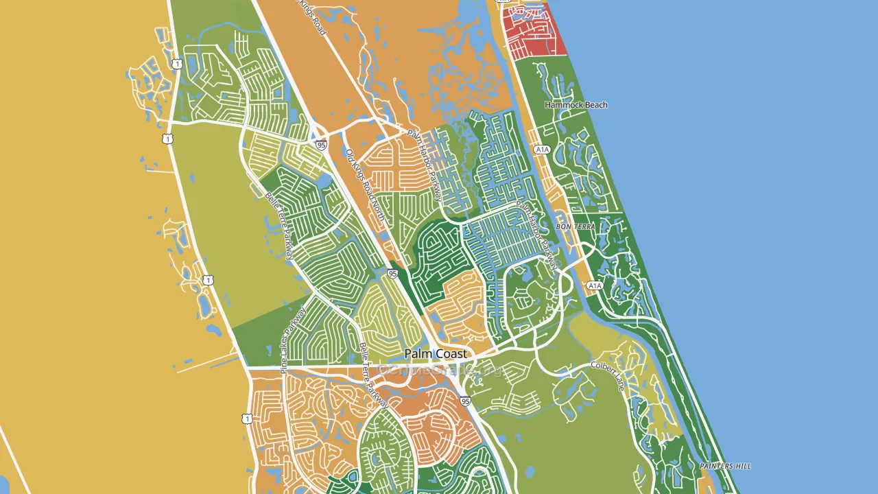 32137, FL Map of Drug-Related Crime Rates
