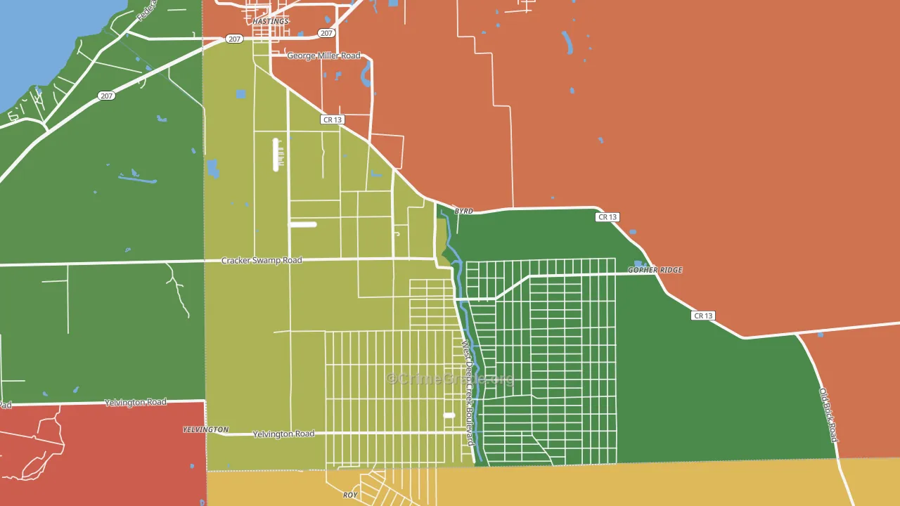 32145, FL Map of Drug-Related Crime Rates