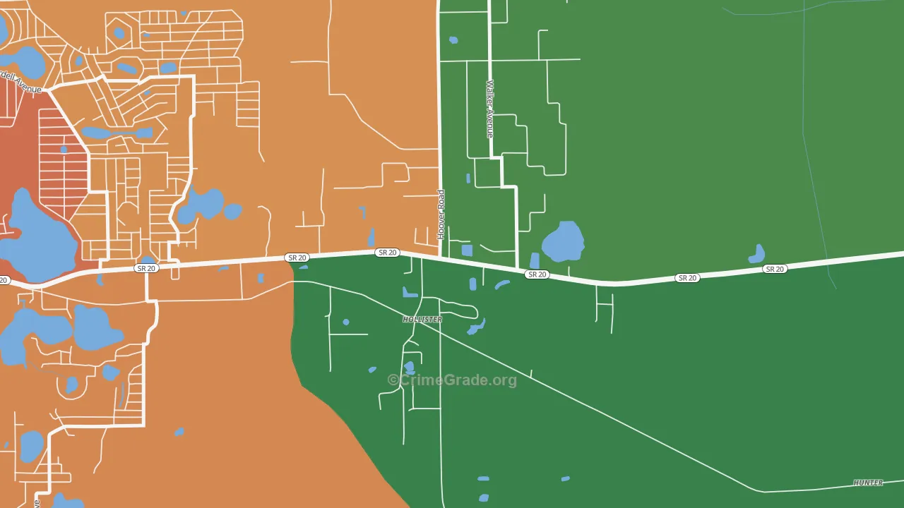 32147, FL Map of Drug-Related Crime Rates