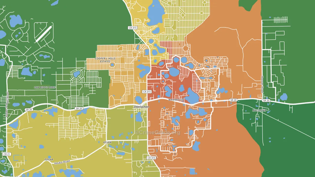 32148, FL Map of Drug-Related Crime Rates