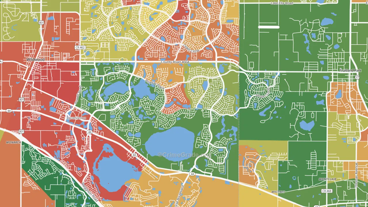 32163, FL Map of Drug-Related Crime Rates