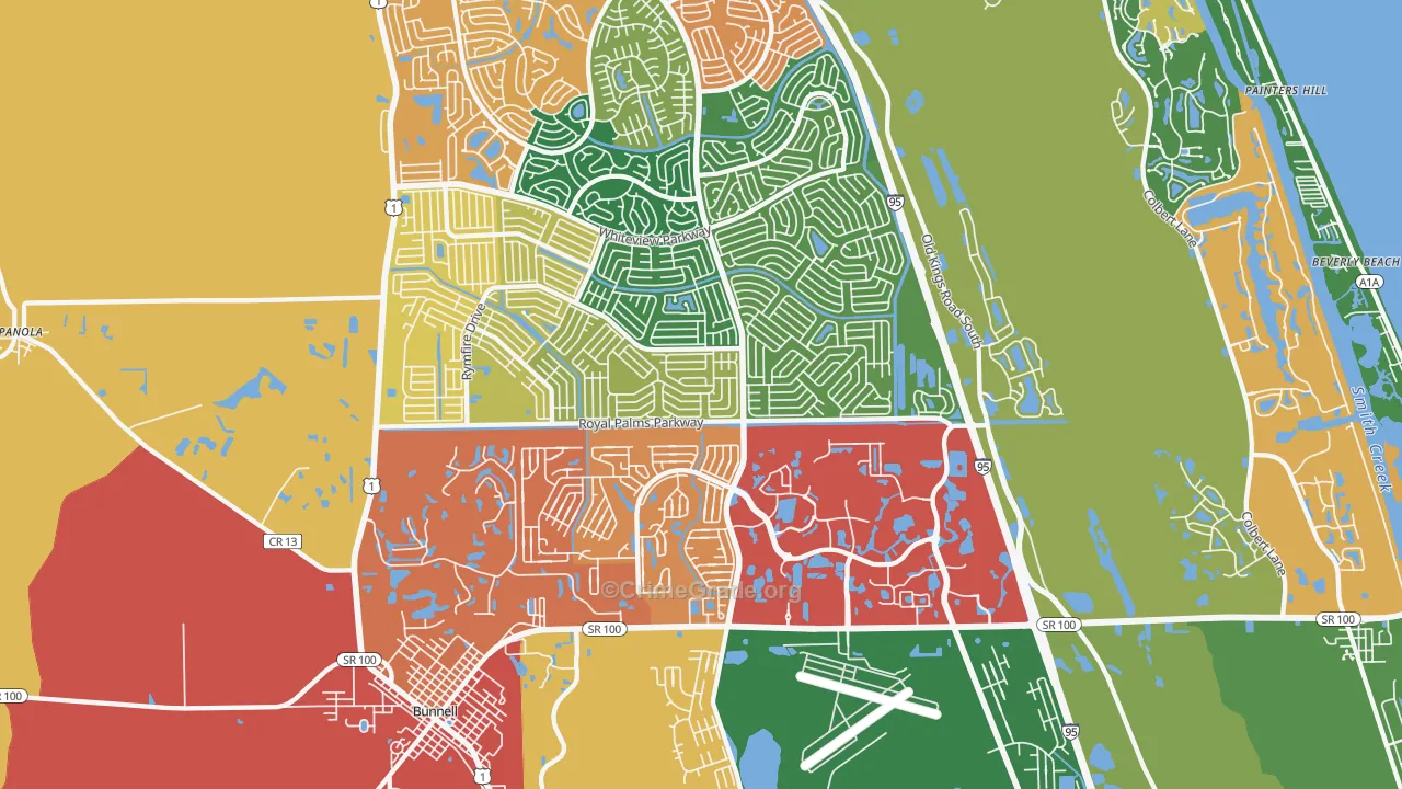 32164, FL Map of Drug-Related Crime Rates