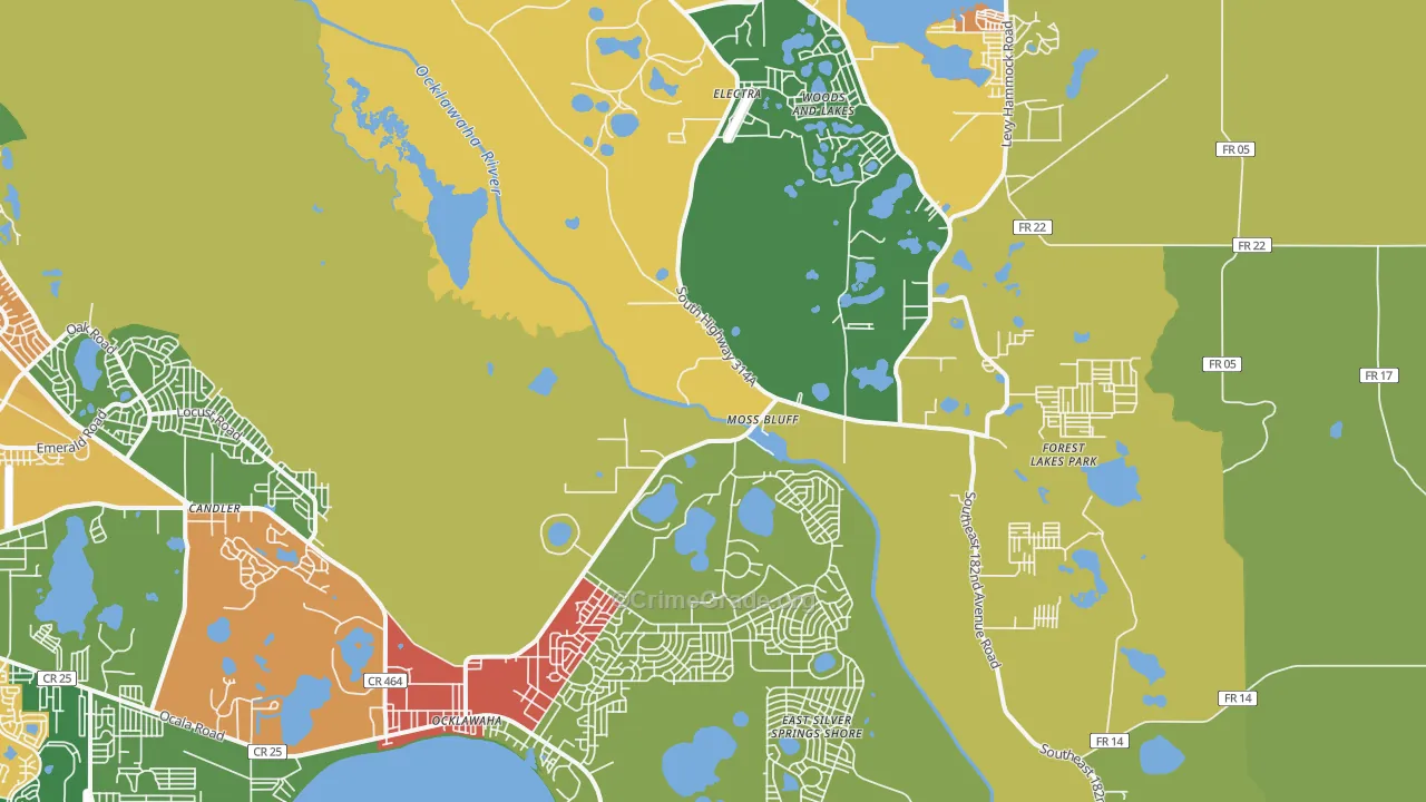 32179, FL Map of Drug-Related Crime Rates