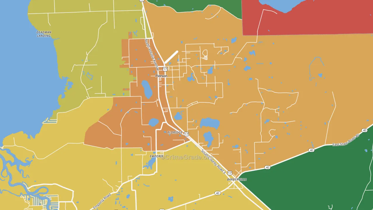 32180, FL Map of Drug-Related Crime Rates