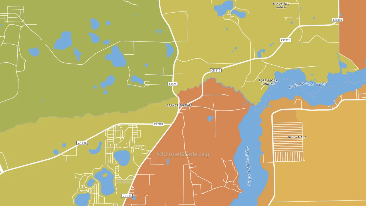 32182, FL Map of Drug-Related Crime Rates
