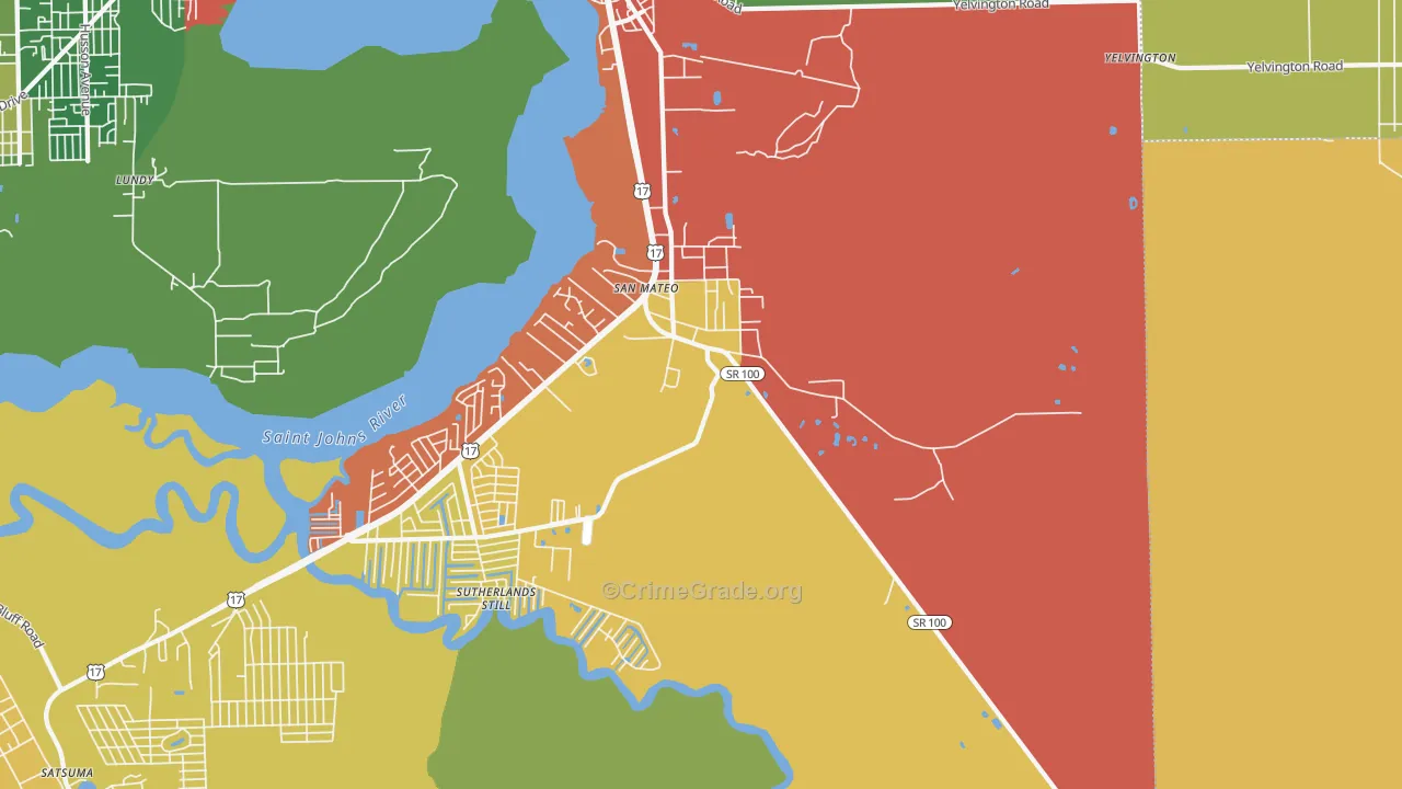 32187, FL Map of Drug-Related Crime Rates