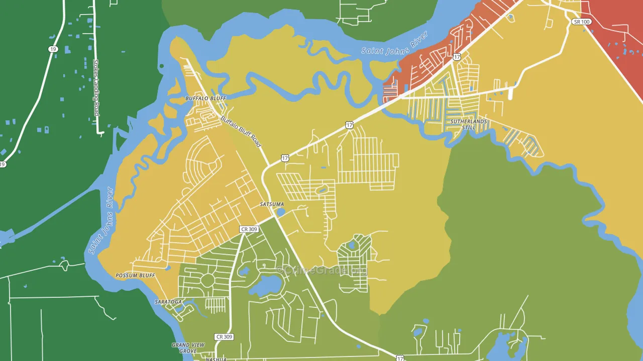 32189, FL Map of Drug-Related Crime Rates
