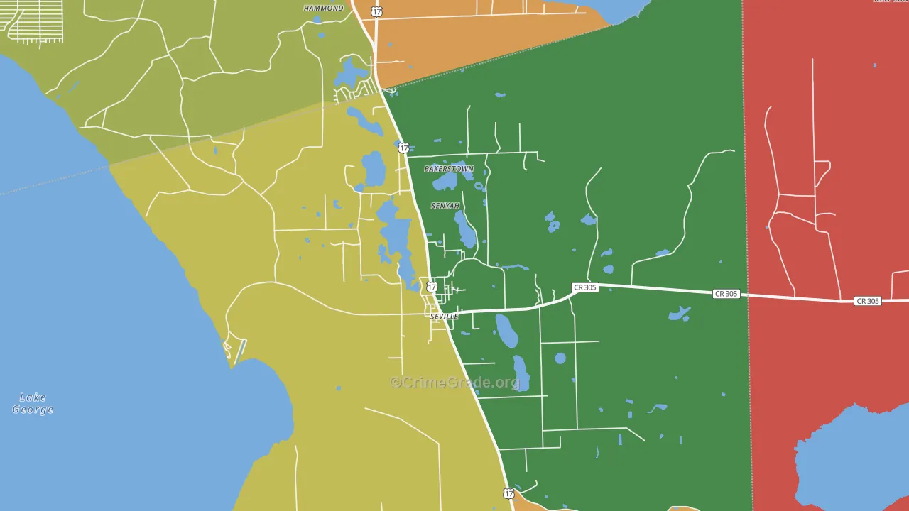 32190, FL Map of Drug-Related Crime Rates