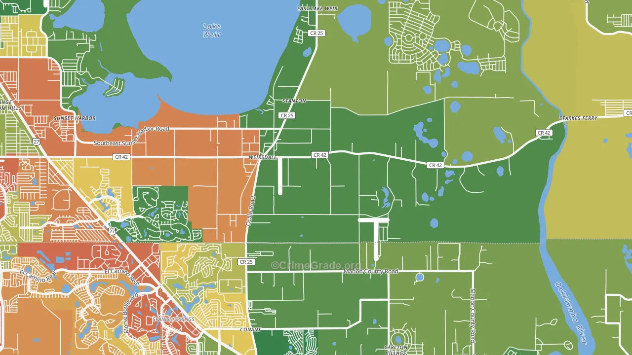 32195, FL Map of Drug-Related Crime Rates