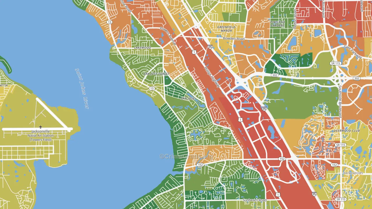 32217, FL Map of Drug-Related Crime Rates