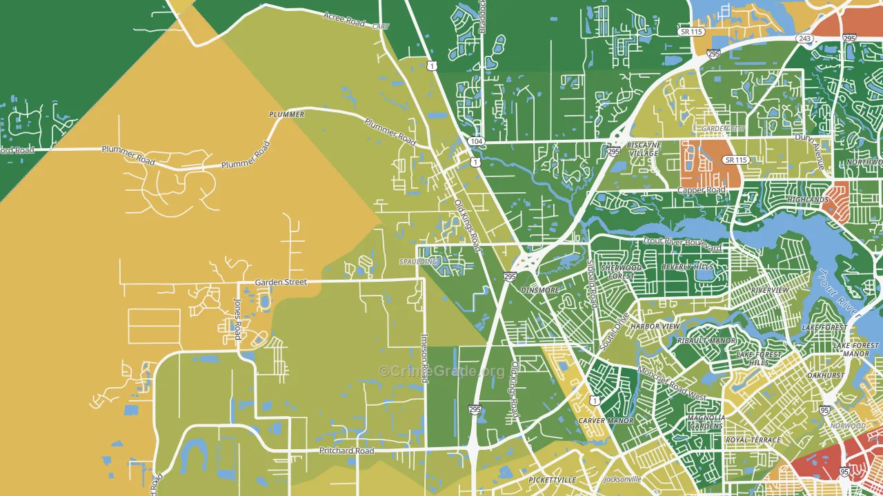 32219, FL Map of Drug-Related Crime Rates