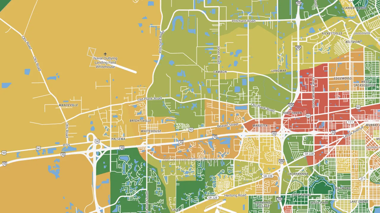 32220, FL Map of Drug-Related Crime Rates