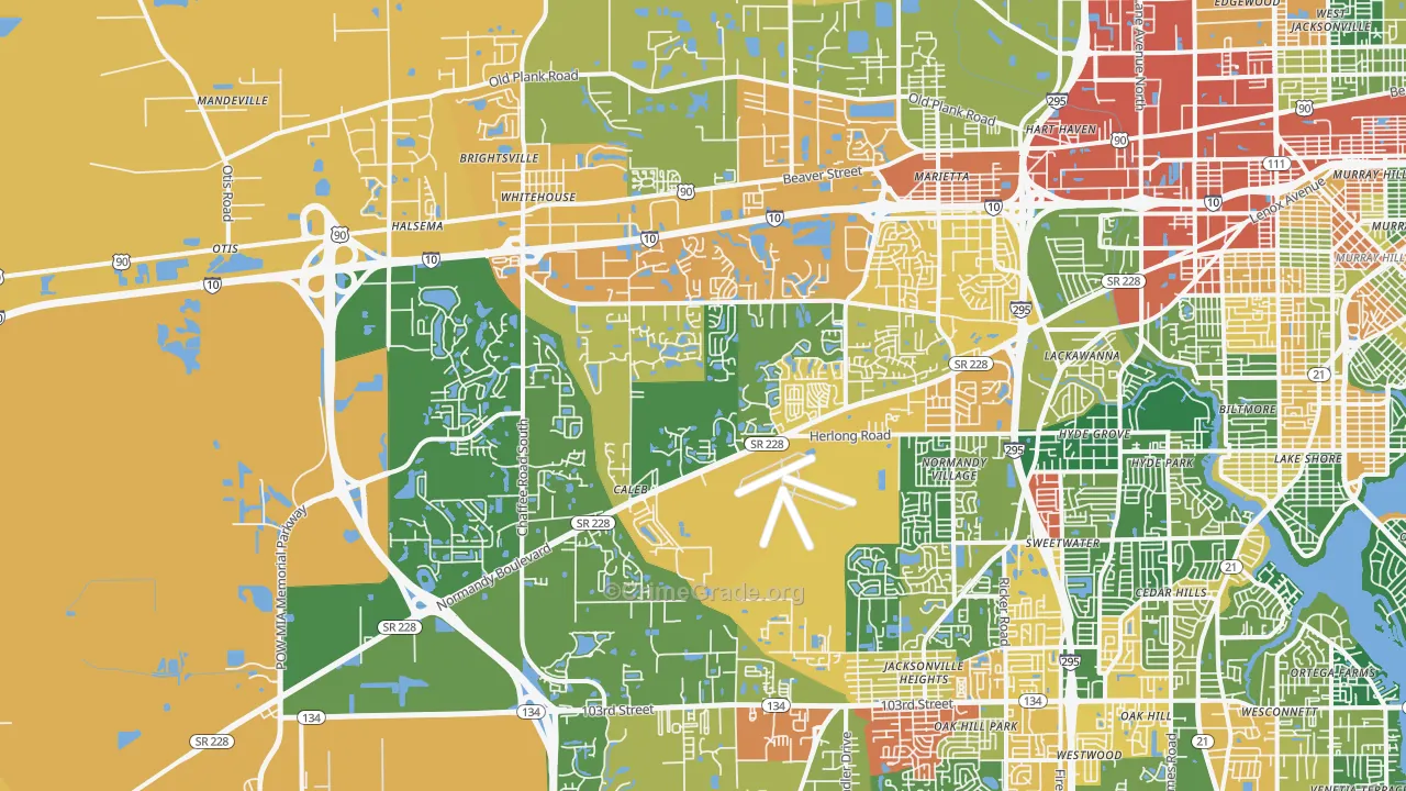 32221, FL Map of Drug-Related Crime Rates