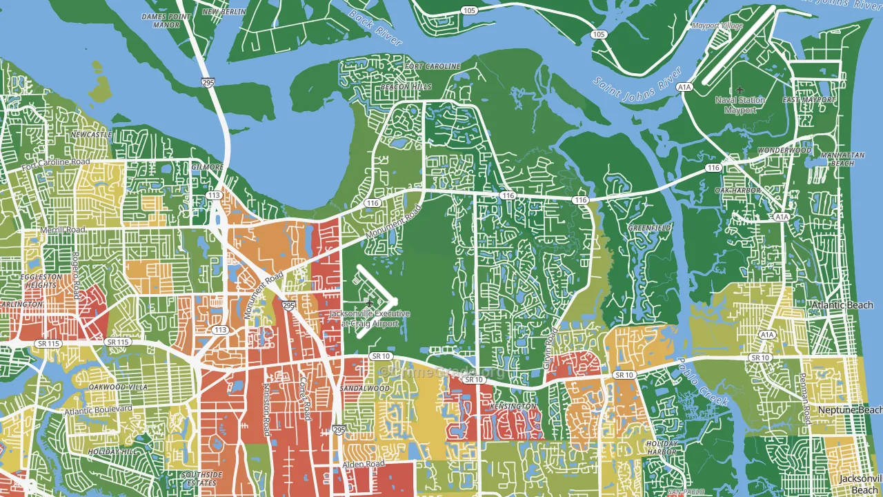 32225, FL Map of Drug-Related Crime Rates