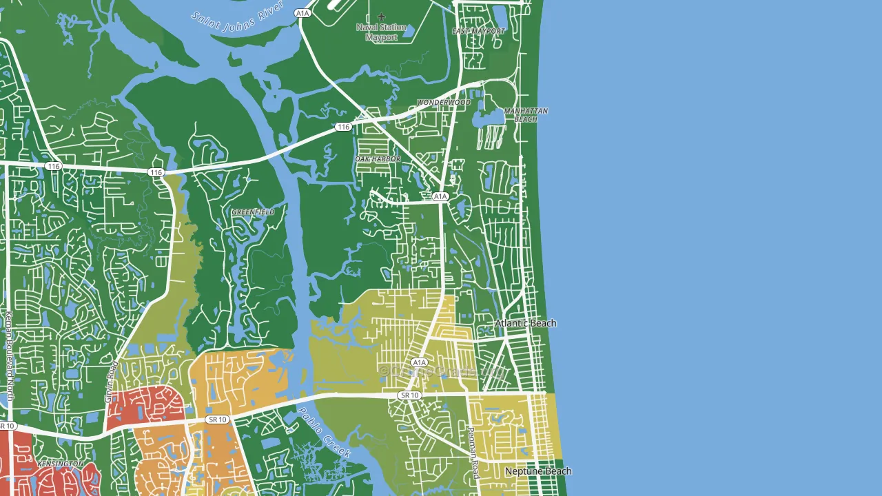 32233, FL Map of Drug-Related Crime Rates