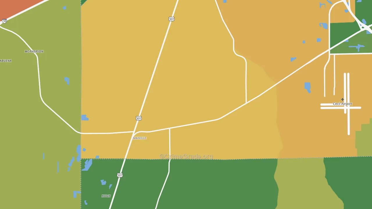 32234, FL Map of Drug-Related Crime Rates