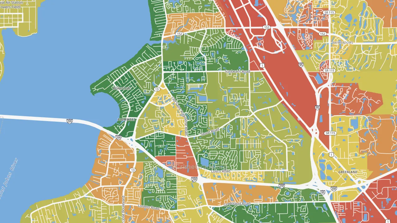32257, FL Map of Drug-Related Crime Rates