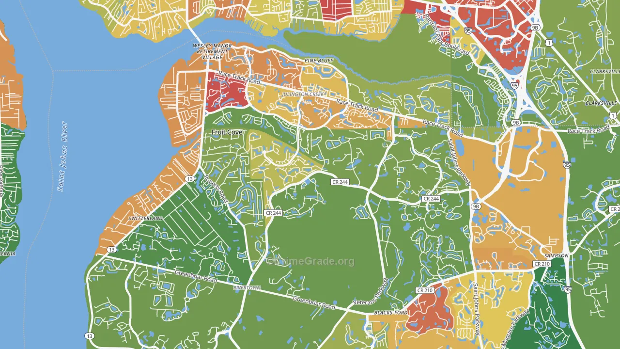 32259, FL Map of Drug-Related Crime Rates