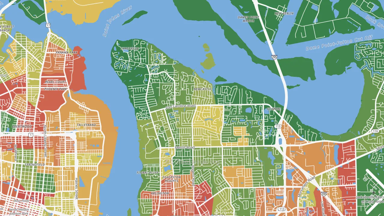 32277, FL Map of Drug-Related Crime Rates
