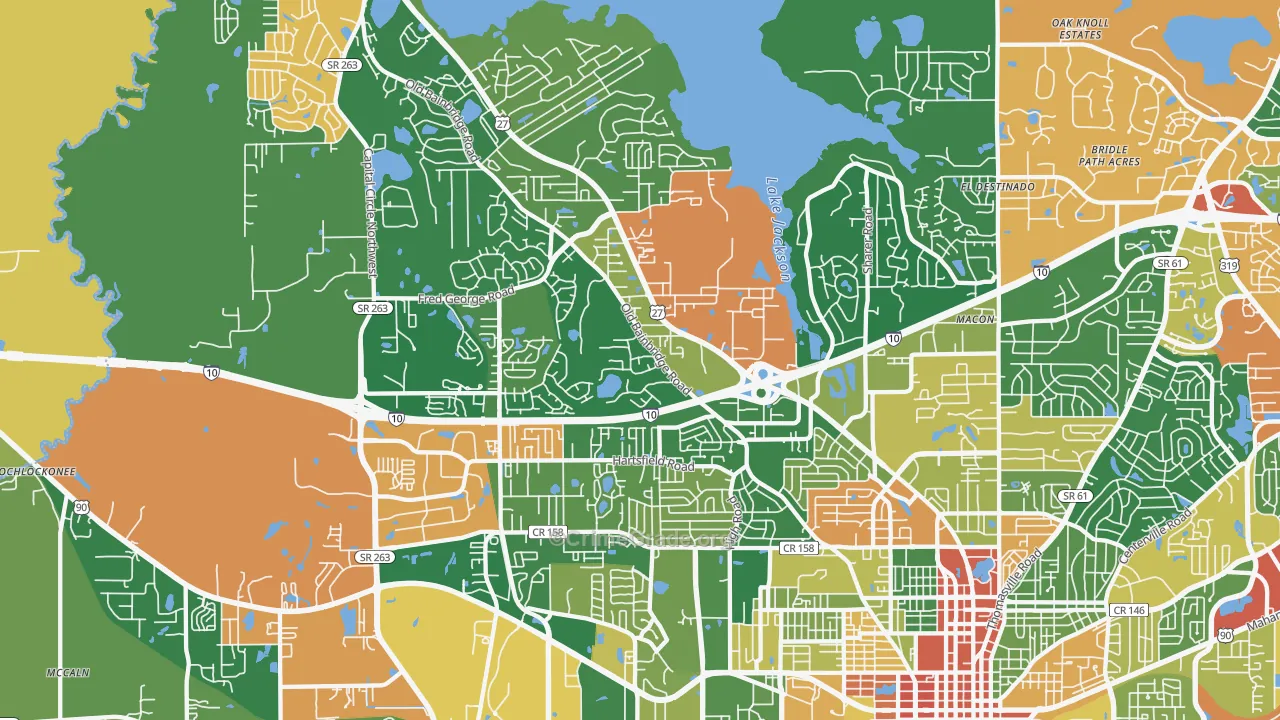 32303, FL Map of Drug-Related Crime Rates