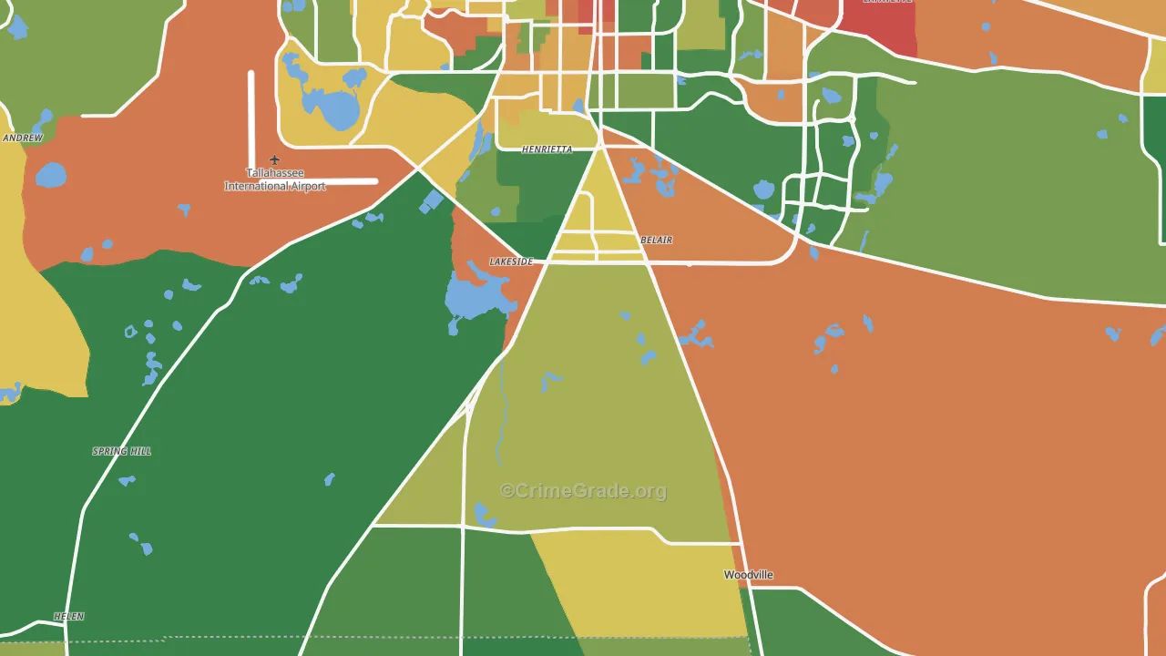 32305, FL Map of Drug-Related Crime Rates
