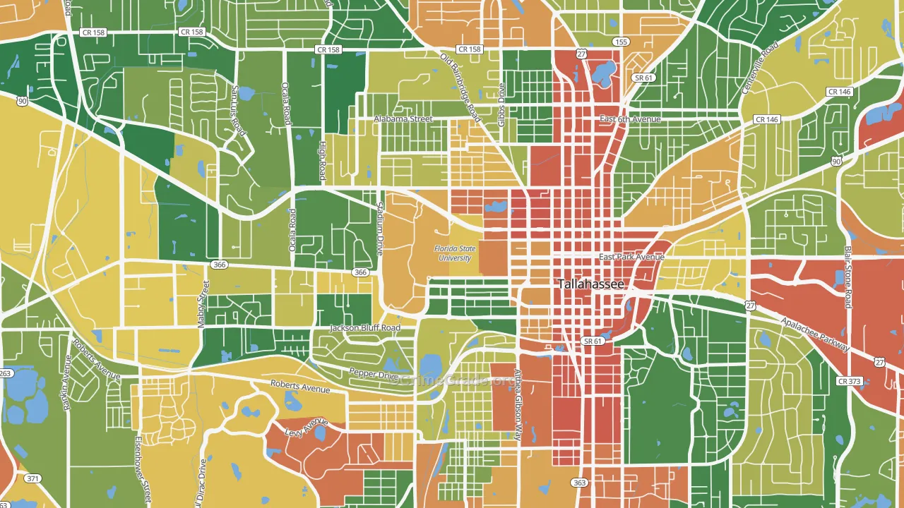 32306, FL Map of Drug-Related Crime Rates