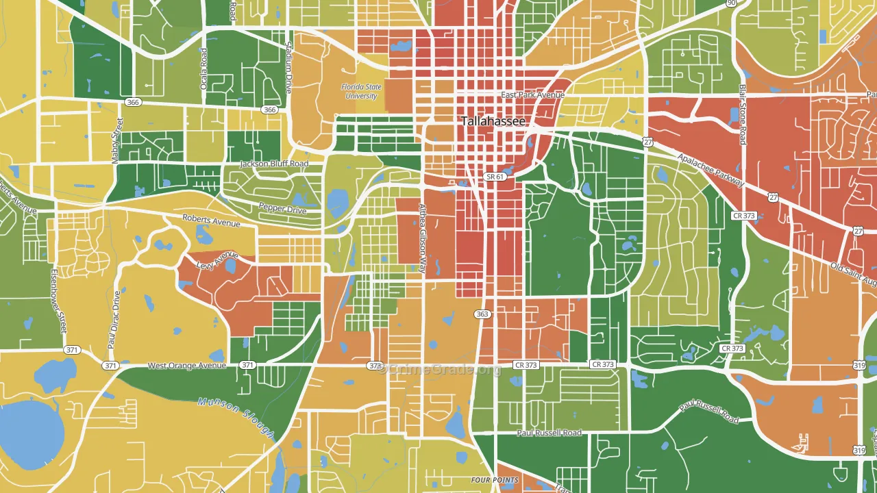 32307, FL Map of Drug-Related Crime Rates