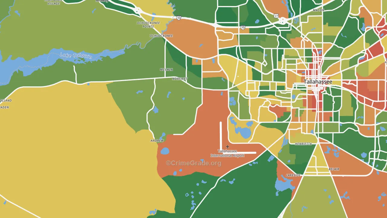32310, FL Map of Drug-Related Crime Rates