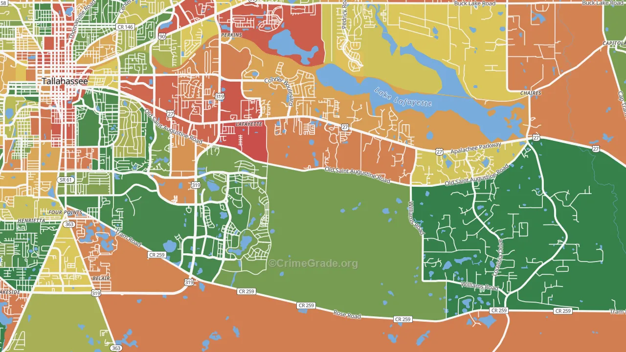 32311, FL Map of Drug-Related Crime Rates