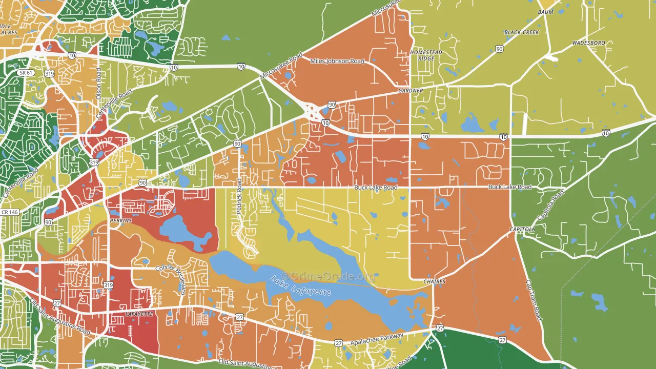 32317, FL Map of Drug-Related Crime Rates